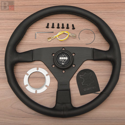 Momo MonteCarlo 350mm Steering Wheel With Yellow Stitching