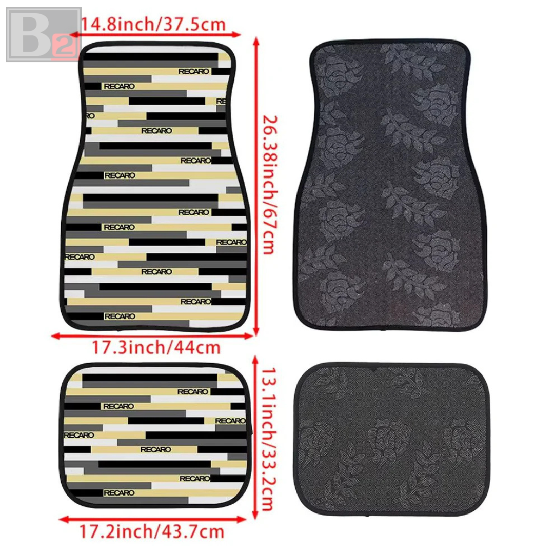 Recaro Stripe Floor Mats (Yellow Camo)