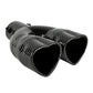 Dual Carbon Fiber Look Heart Shaped Stainless Steel Car Exhaust Pipe Muffler Tip Straight