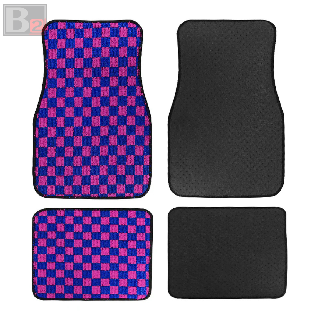 Checkered Floor Mats (Magenta)