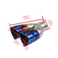 Dual Burnt Blue Heart Shaped Stainless Steel Car Exhaust Pipe Muffler Tip Straight