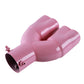 Pink Dual Heart Shaped Stainless Steel Car Exhaust Pipe Muffler Tip Straight