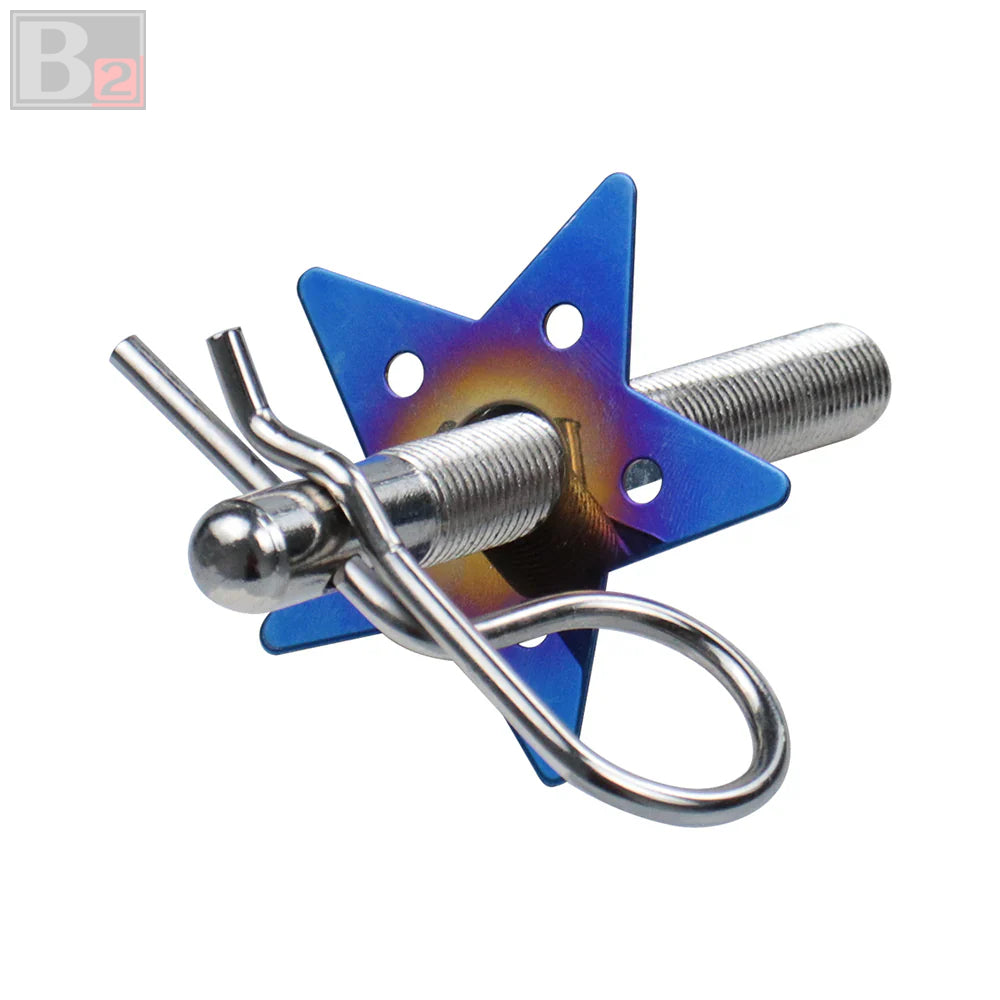 Star Shaped Car Hood Pin Kit Aluminum Alloy Hood Pin Lock