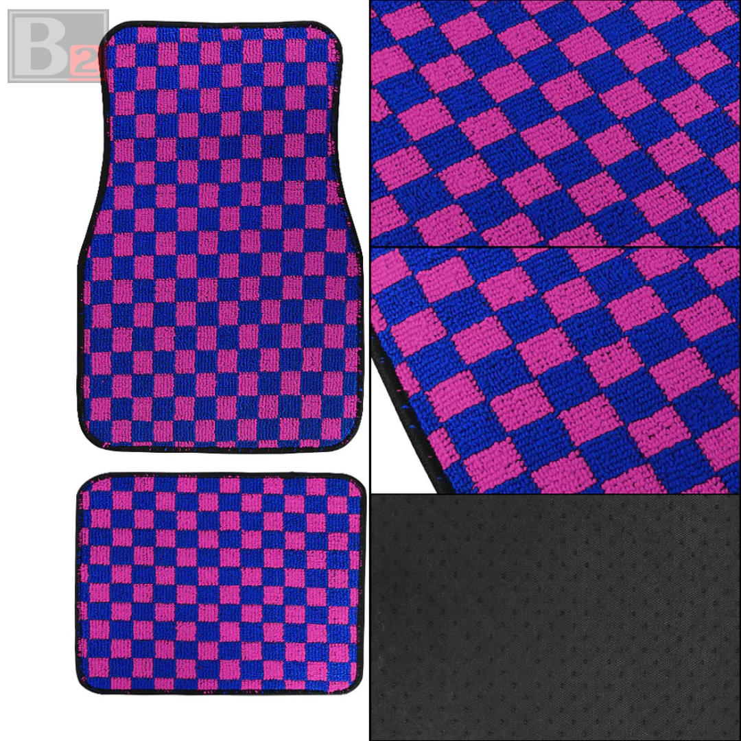 Checkered Floor Mats (Magenta)