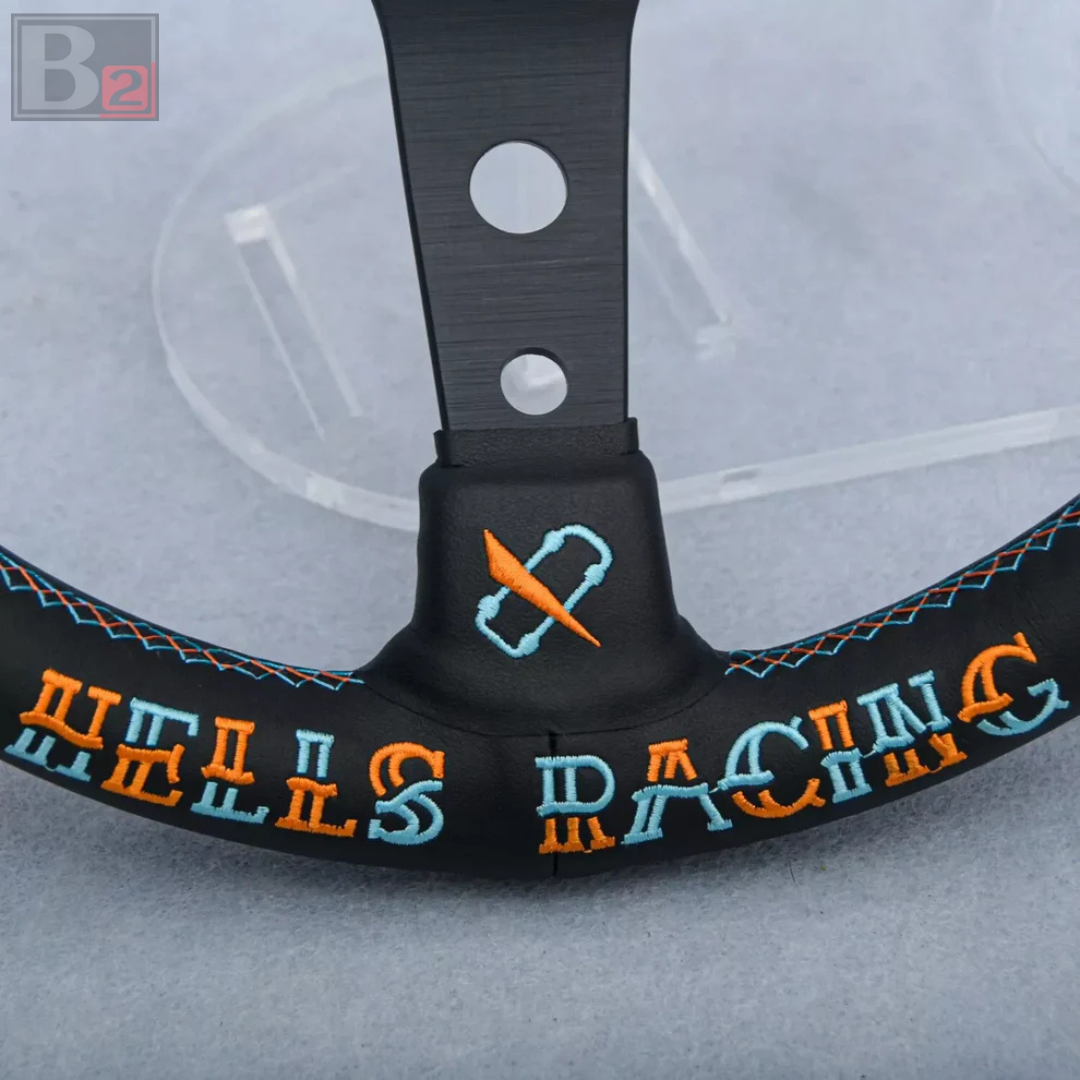 Vertex Custom Hells Racing 330mm Deep Dish Steering Wheel