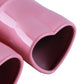 Pink Dual Heart Shaped Stainless Steel Car Exhaust Pipe Muffler Tip Straight