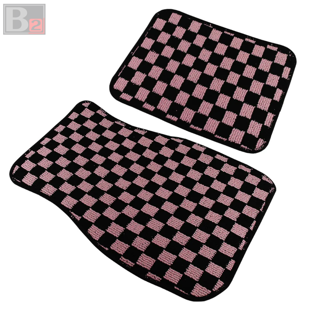 Checkered Floor Mats (Pink)