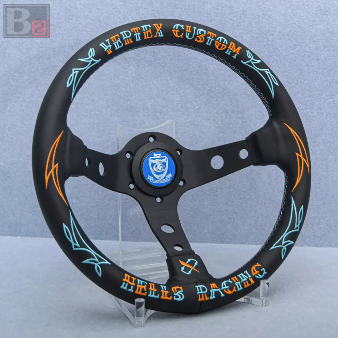 Vertex Custom Hells Racing 330mm Deep Dish Steering Wheel