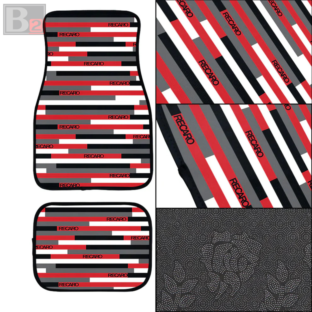 Recaro Stripe Floor Mats (Red)