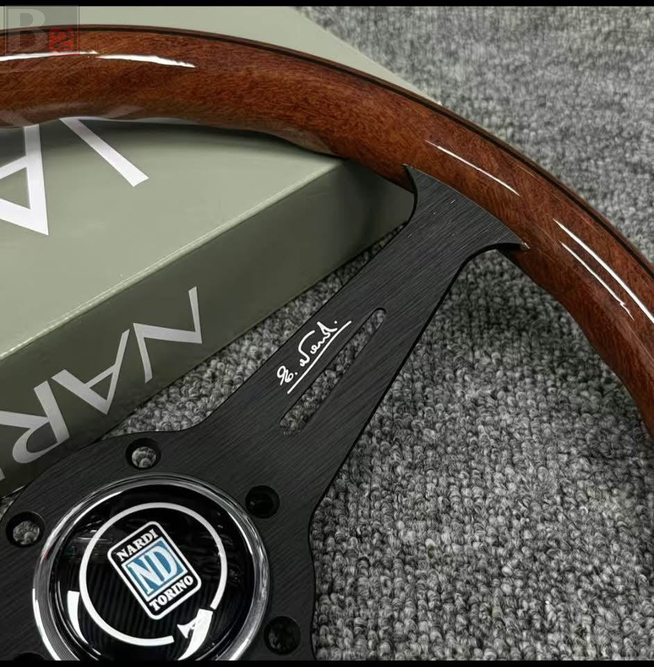 Nardi Classic 360mm Steering Wheel Mahogany Wood With Black Finish