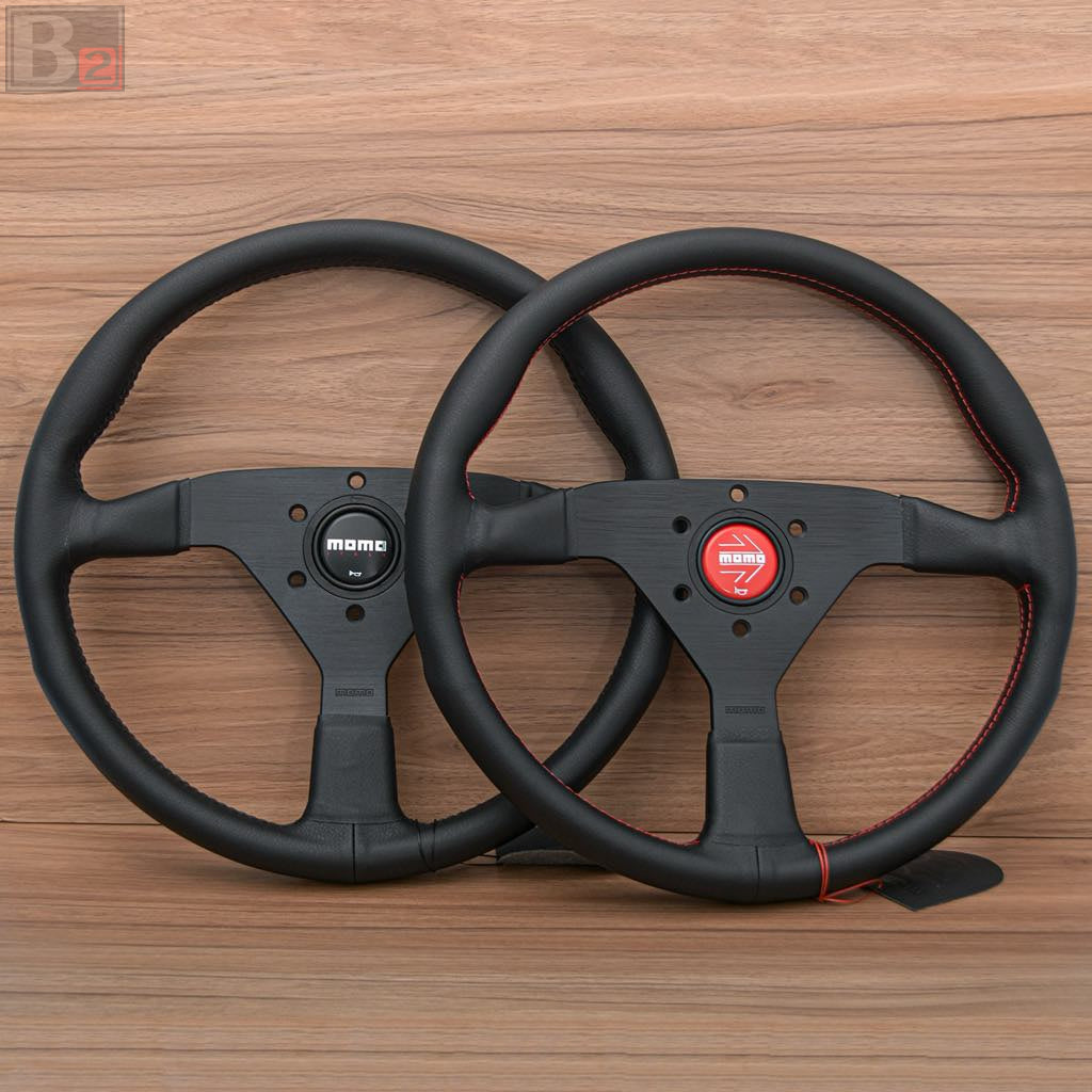 Momo MonteCarlo 350mm Steering Wheel With Red Stitching