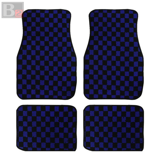 Checkered Floor Mats (Blue)