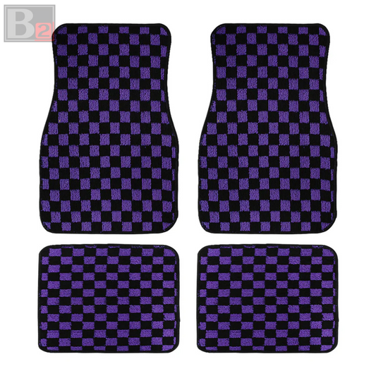 Checkered Floor Mats (Purple)