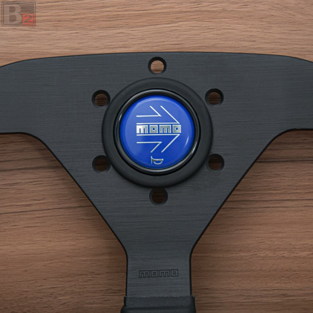 Momo MonteCarlo 350mm Steering Wheel With Blue Stitching