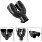 Dual Carbon Fiber Look Heart Shaped Stainless Steel Car Exhaust Pipe Muffler Tip Straight