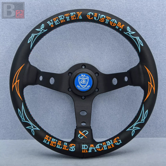 Vertex Custom Hells Racing 330mm Deep Dish Steering Wheel