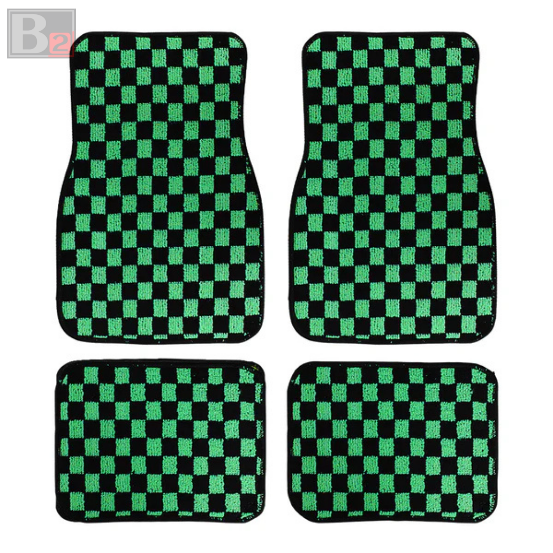 Checkered Floor Mats (Green)