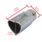 Silver Heart Shaped Stainless Steel Car Exhaust Pipe Muffler Tip Straight