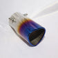 Burnt Blue Heart Shaped Stainless Steel Car Exhaust Pipe Muffler Tip Straight