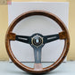 NARDI Classic 360mm Steering Wheel Mahogany Wood with Brushed Black Finish