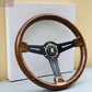 NARDI Classic 360mm Steering Wheel Mahogany Wood with Brushed Black Finish