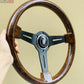 NARDI Classic 360mm Steering Wheel Mahogany Wood with Brushed Black Finish