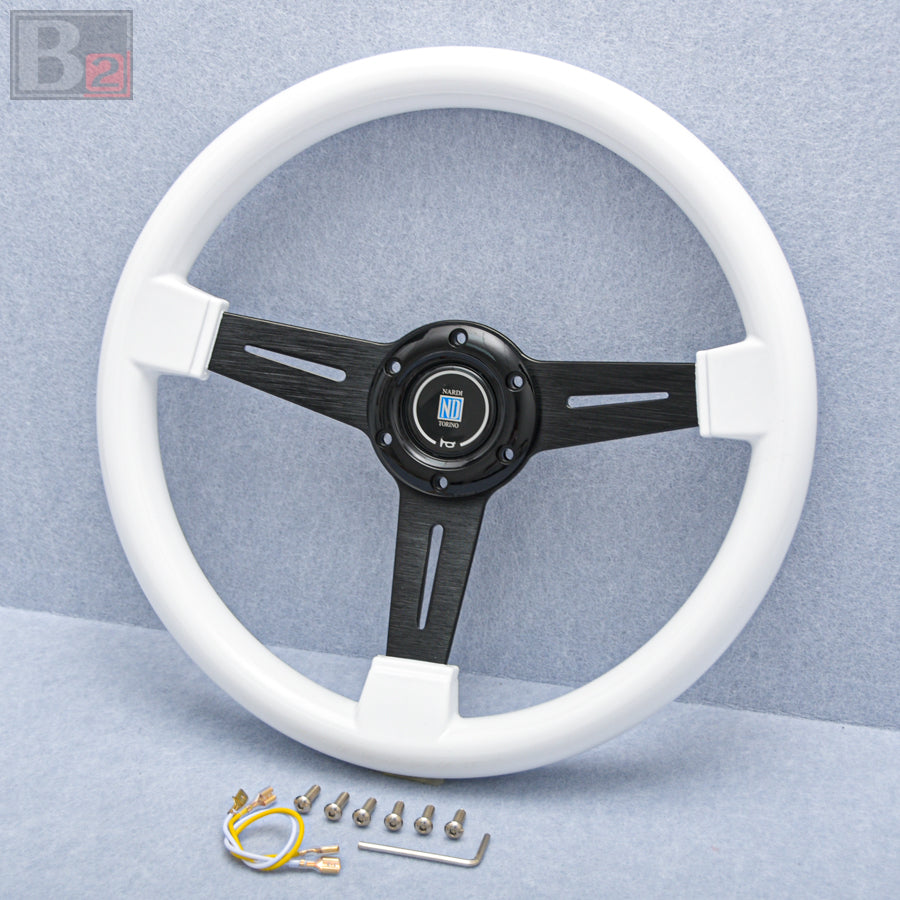 NARDI Classic 340mm Steering Wheel With White Finish