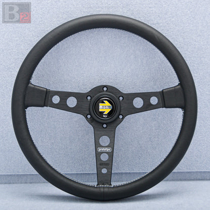 Momo Prototipo 350mm Black Leather Steering Wheel