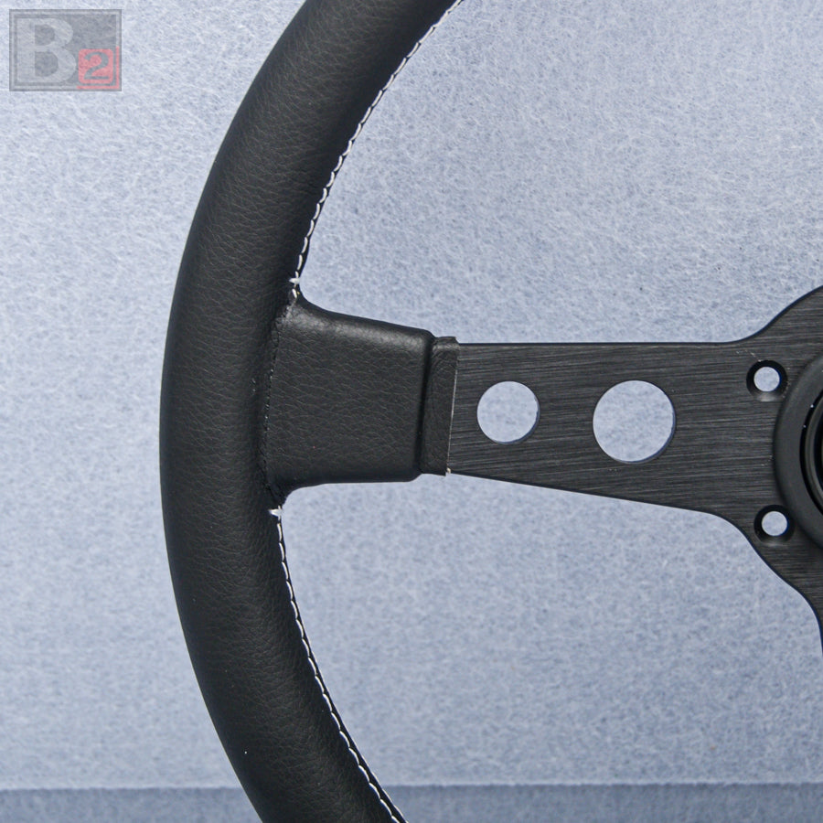 Momo Prototipo 350mm Black Leather Steering Wheel