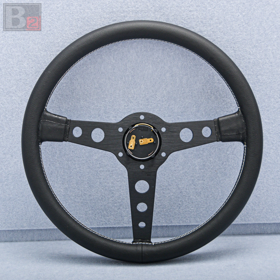 Momo Prototipo 350mm Black Leather Steering Wheel