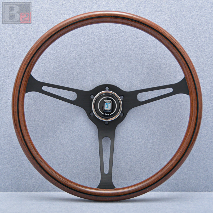 NARDI Classic 380mm Steering Wheel Mahogany Wood with Black Finish