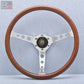 Wolfsburg 380mm Steering Wheel Mahogany Wood with Chrome Finish