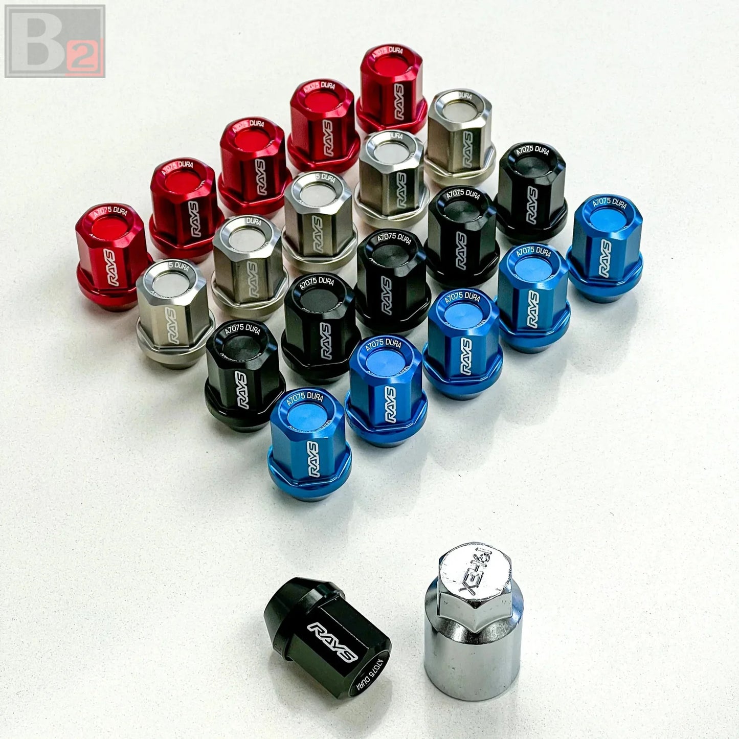 Rays L32 Dura-Nut Straight Type Lug Nut And Lock Set