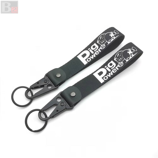 Pig Power Keychain Ribbon