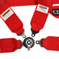 RUNSCO 4 Point 3" Racing Seat Belt Quick Release Snap-On Harness (Red)