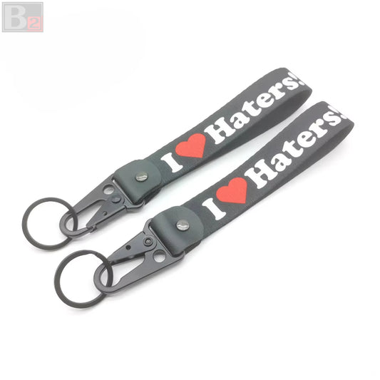 I <3 Haters Keychain Ribbon