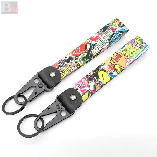 Sticker Bomb Keychain Ribbon