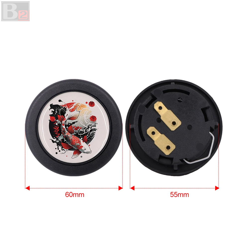 Koi Fish Horn Button