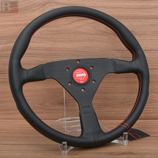 Momo MonteCarlo 350mm Steering Wheel With Red Stitching