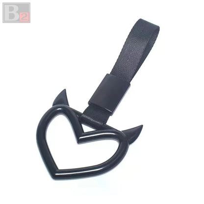 Tsurikawa Train Handle (Heart With Horns, Black Strap)