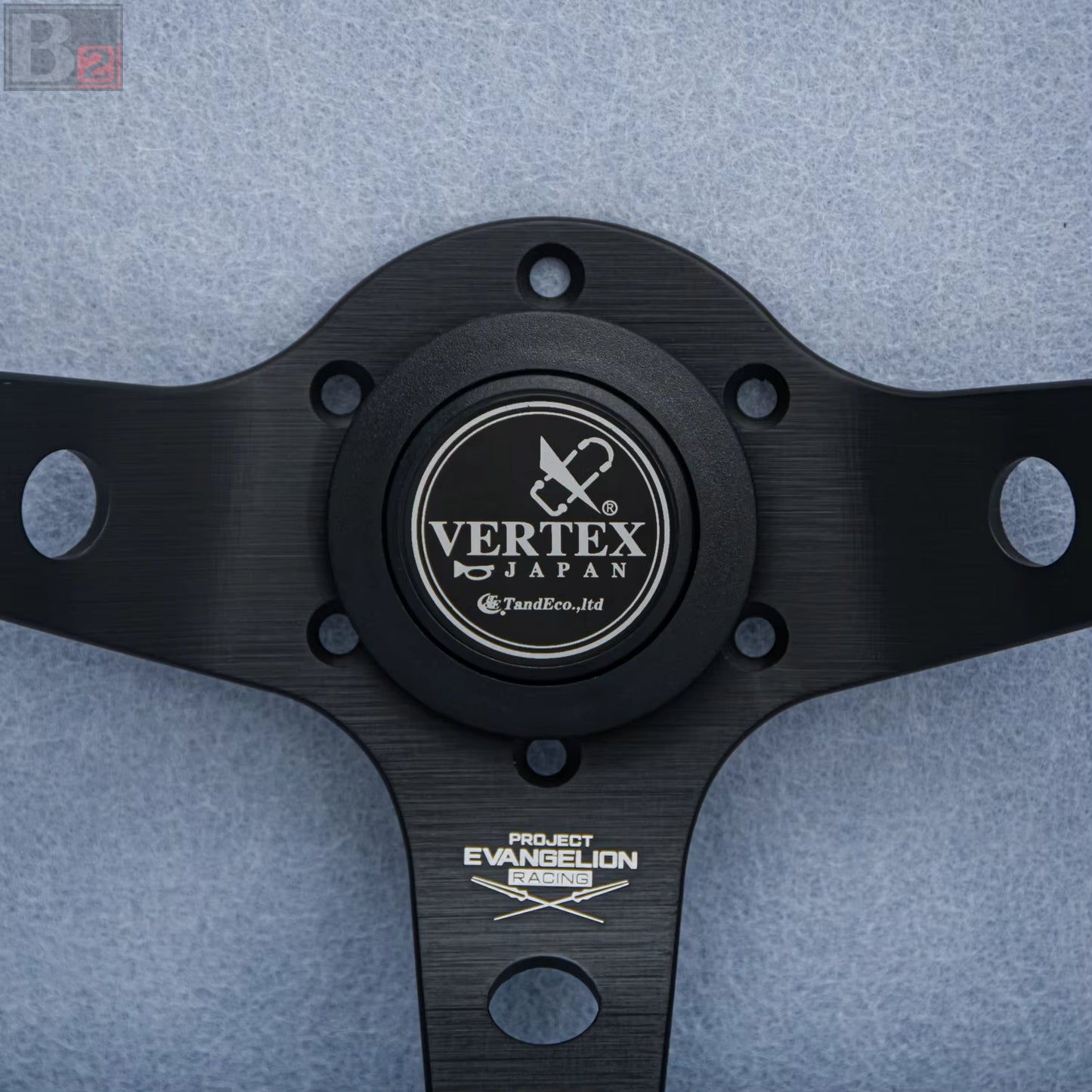 Vertex x Evangelion EVA Leather Steering Wheel 330mm (Blue)