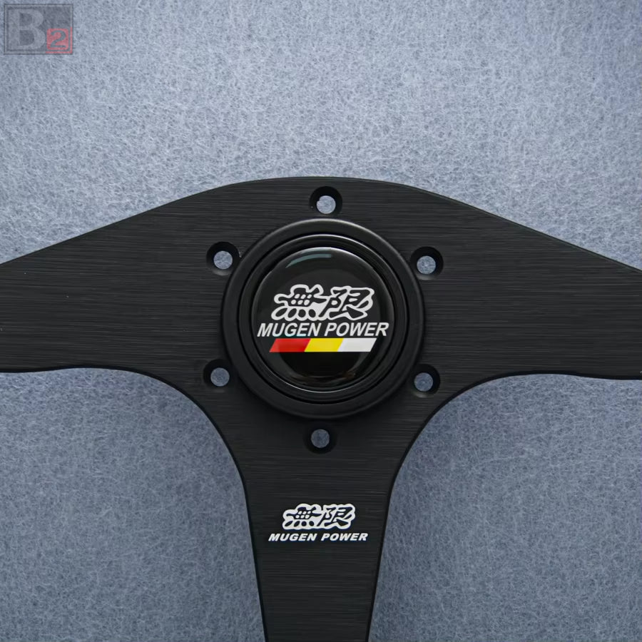 Mugen Power 350mm Leather Steering Wheel