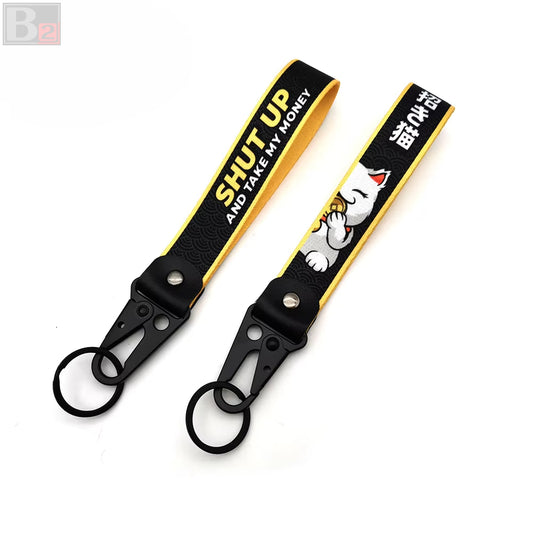 Shut Up Keychain Ribbon