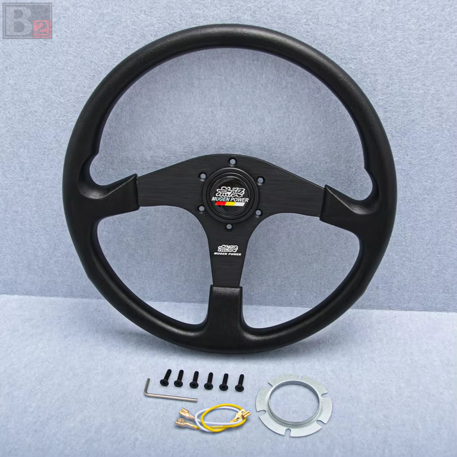 Mugen Power 350mm Leather Steering Wheel