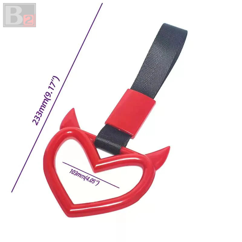 Tsurikawa Train Handle (Heart With Horns, Black Strap)