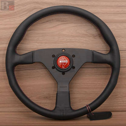 Momo MonteCarlo 350mm Steering Wheel With Red Stitching