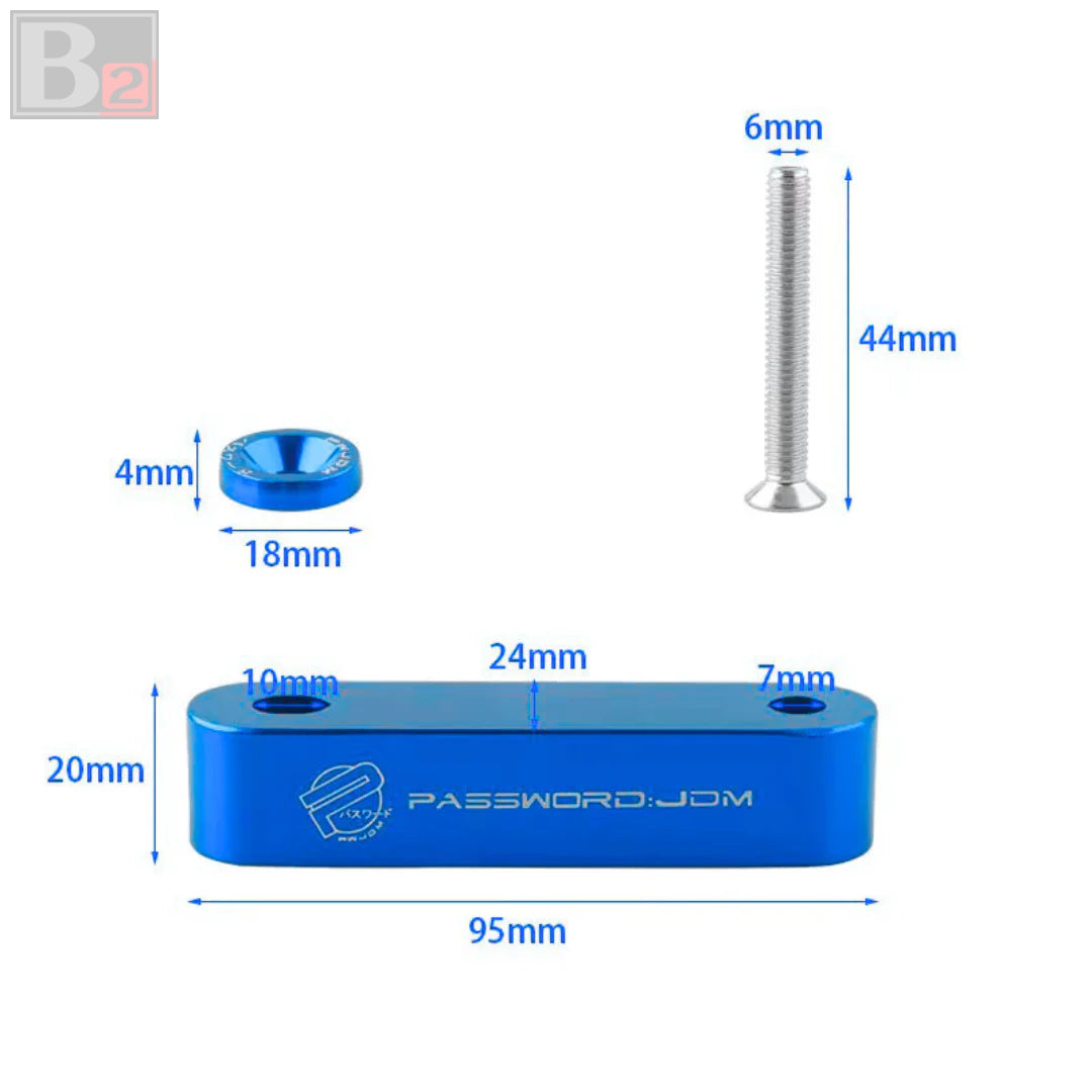 Password JDM Hood Risers (Blue)