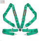 EPMAN 4 Point 3" Racing Seat Belt Quick Release Snap-On Harness (Green)