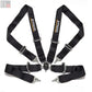 EPMAN 4 Point 3" Racing Seat Belt Quick Release Snap-On Harness (Black)