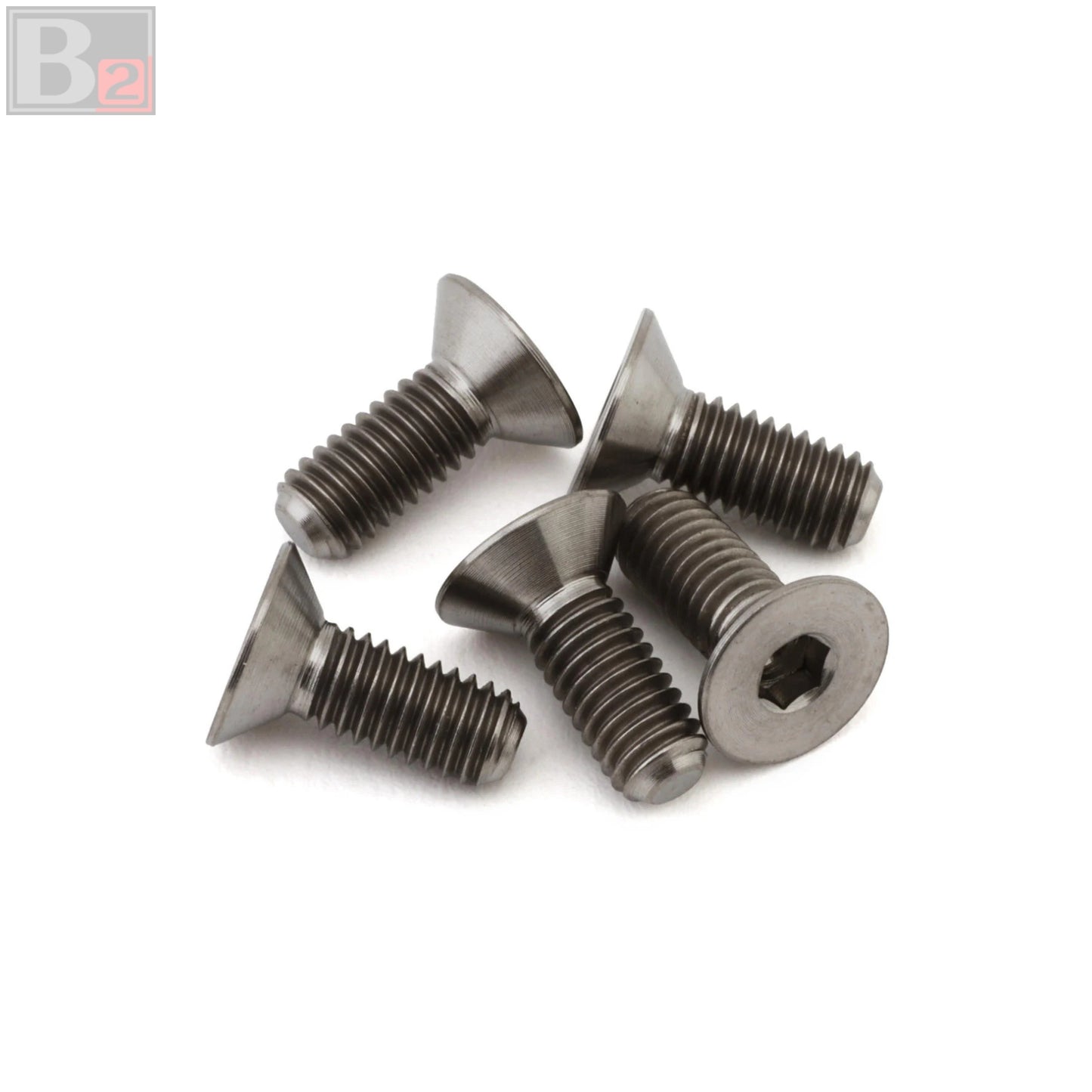 Titanium Flush Steering Wheel Bolts - Raw Metal (M5 x 8mm)